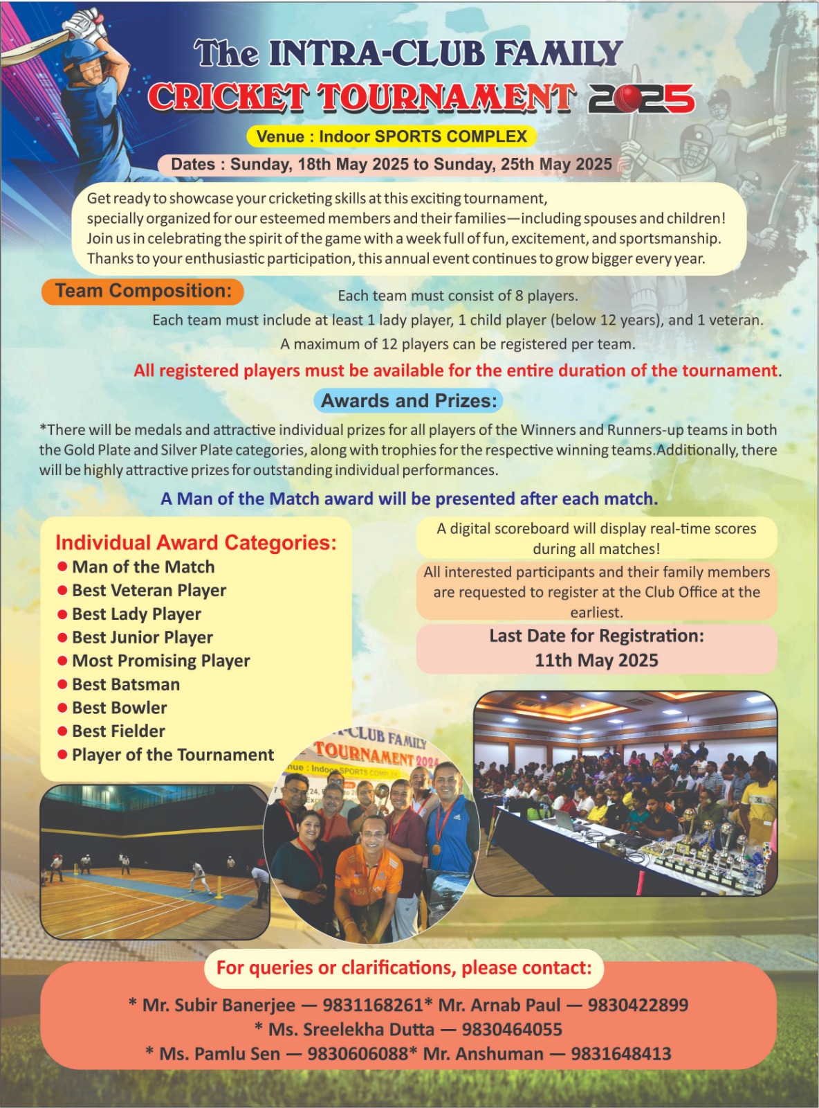 Intra Club Family Cricket Tournament 2025