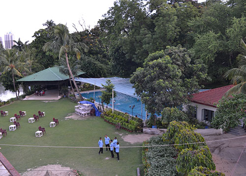 Top View of Lake Club