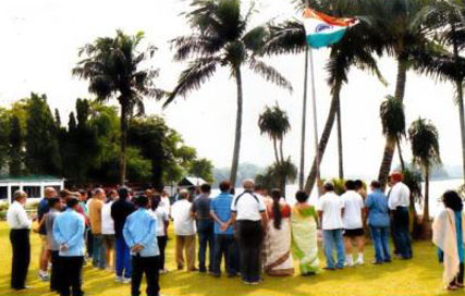 Hoisting of National Flag by President on Monday, 15th August, 2016 on the Club Lawn followed by National Anthem by Members